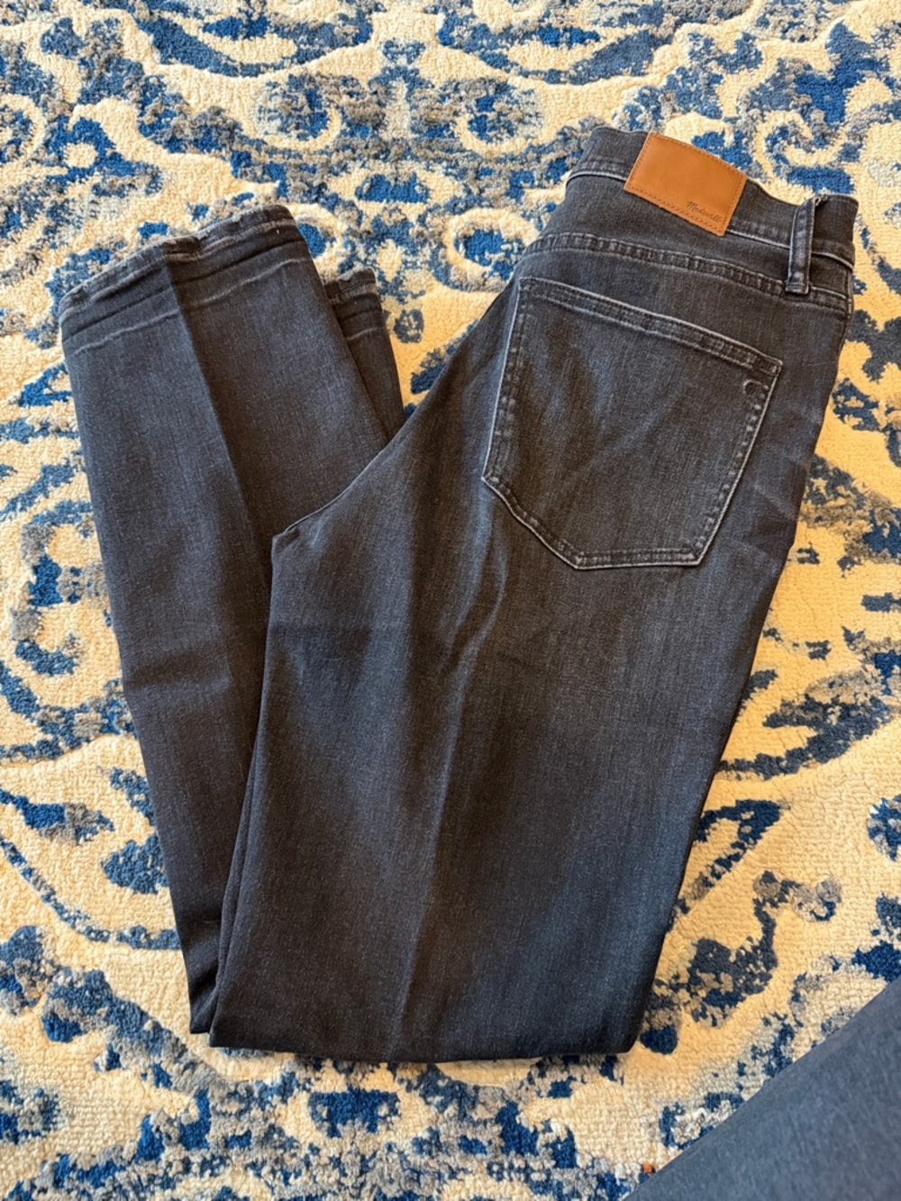 Madewell Black Wash Denim Jeans with Label Detail